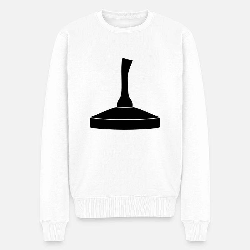 Eisstock, 1fb - Männer Premium Bio Pullover - Weiß