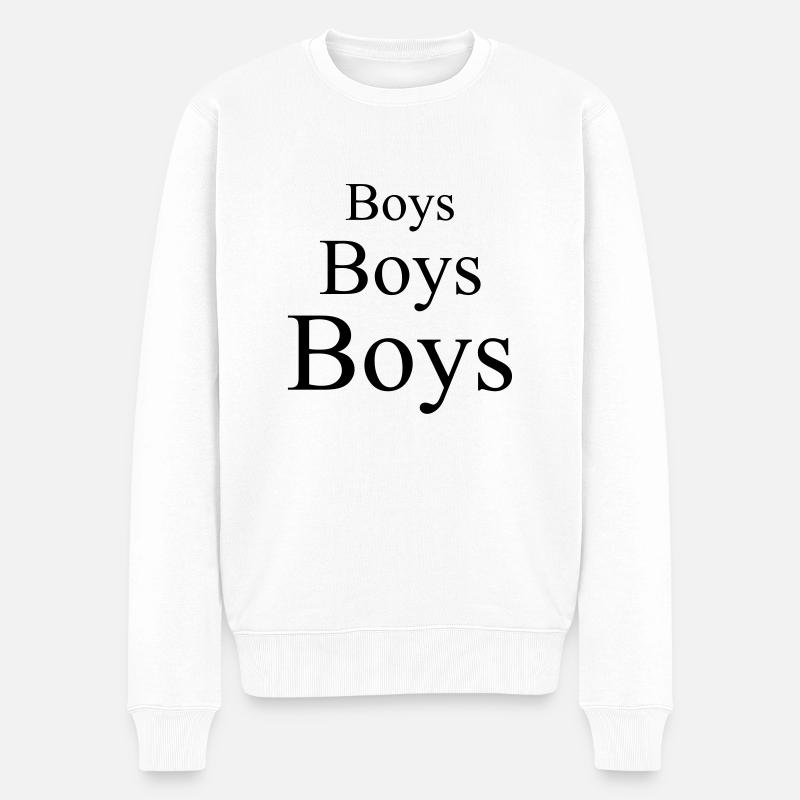 Boys Boys Boys - Männer Premium Bio Pullover - Weiß