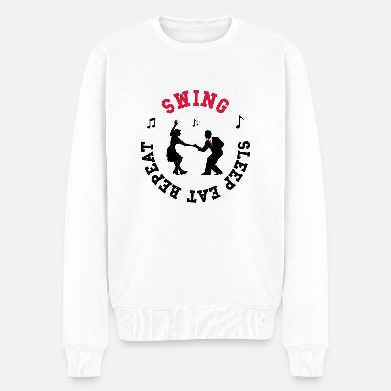 Swing - Eat - Sleep - Repeat - Pull Premium bio Homme - blanc