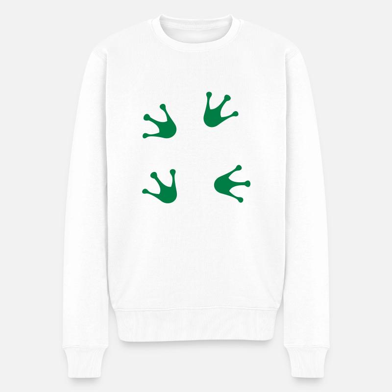 frog - Männer Premium Bio Pullover - Weiß