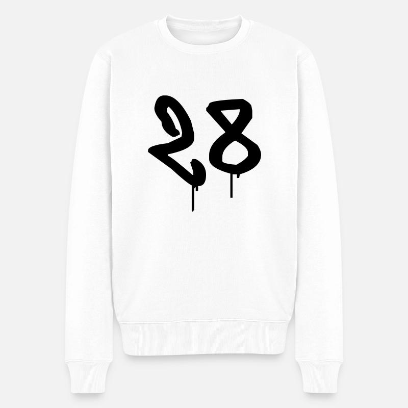 Graffiti : 28 - Männer Premium Bio Pullover - Weiß
