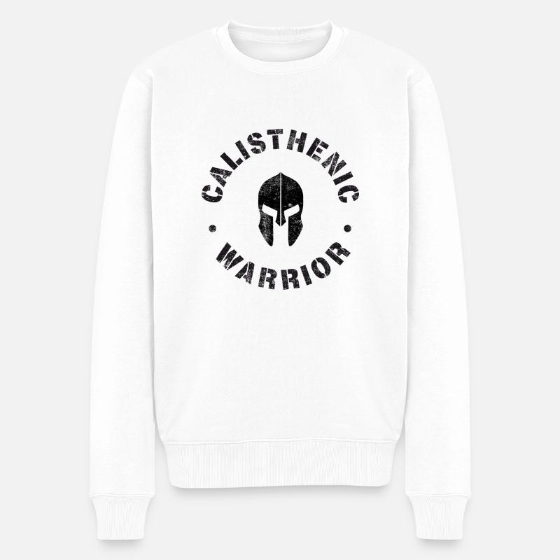 Calisthenic Warrior - Männer Premium Bio Pullover - Weiß