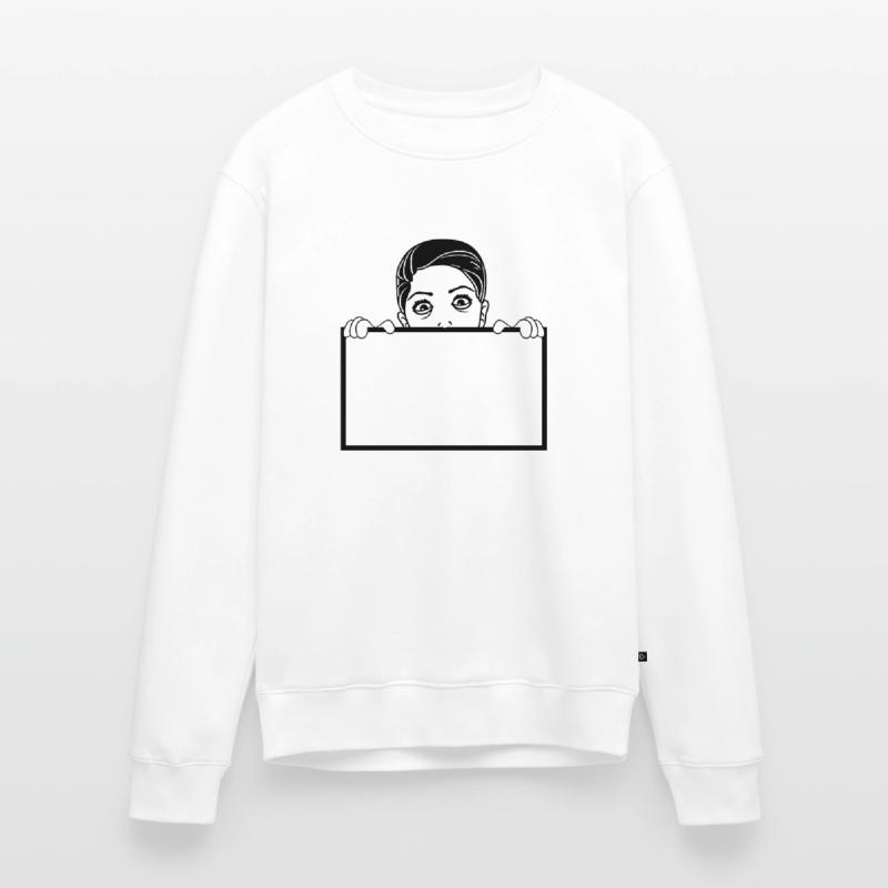 text shield hide edge wall write crazy Men's Premium Organic Jumper