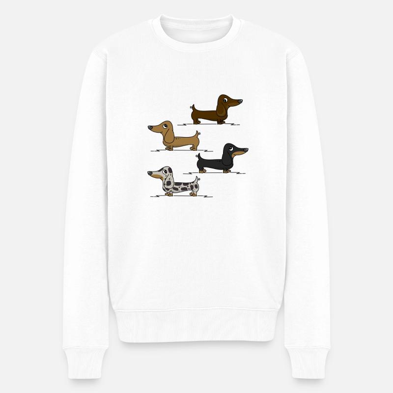 Teckels - Pull Premium bio Homme - blanc