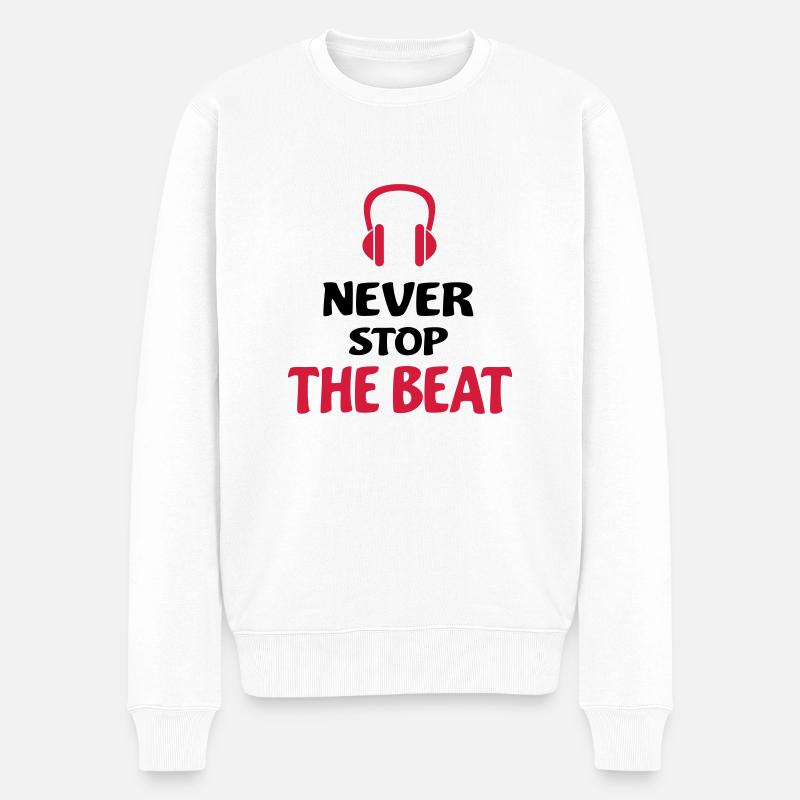dj - Männer Premium Bio Pullover - Weiß