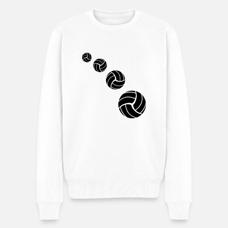 Volleyball Pattern - Pull Premium bio Homme - blanc