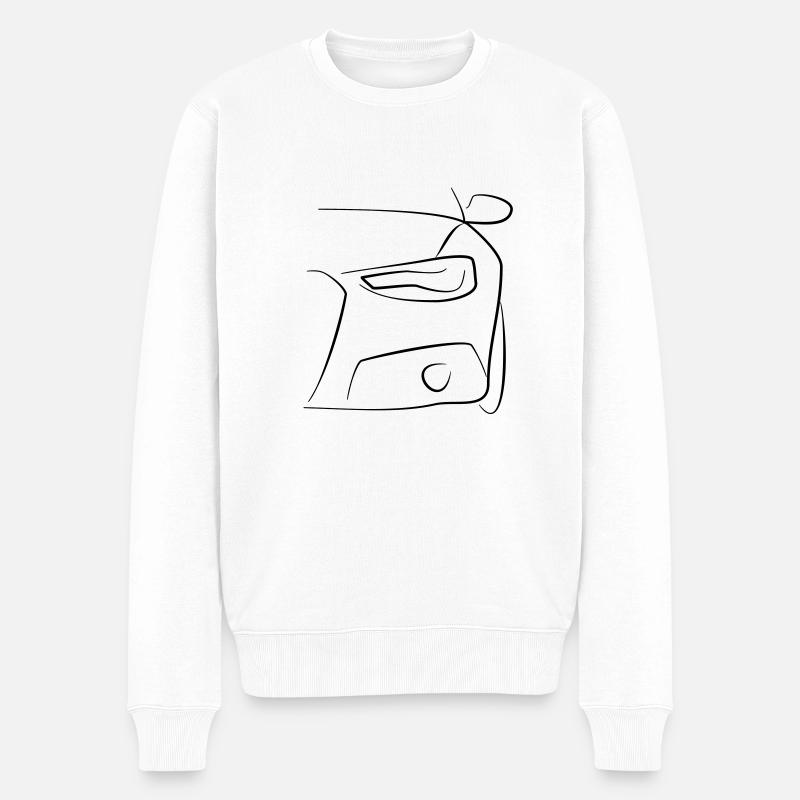 Auto Front Scheinwerfer Tribal - Männer Premium Bio Pullover - Weiß