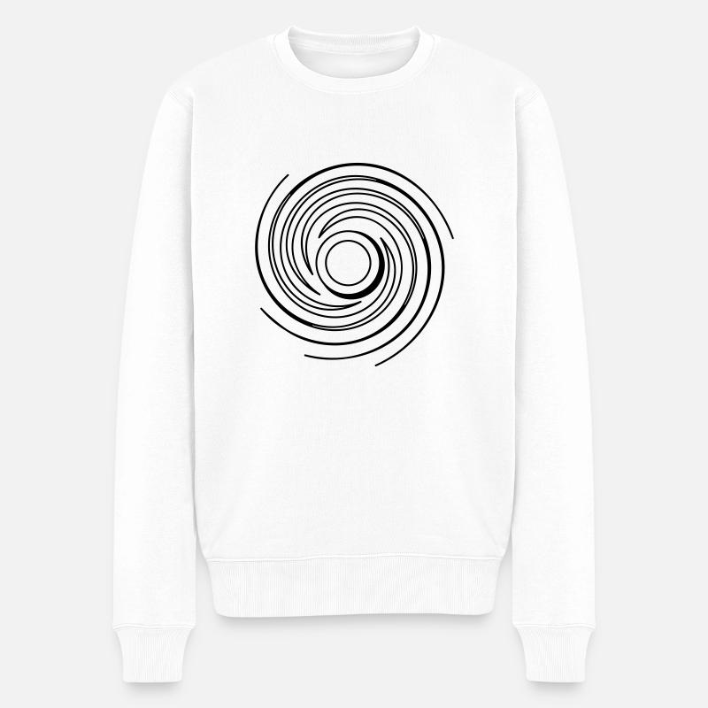 abstrakt design wirbel - Männer Premium Bio Pullover - Weiß