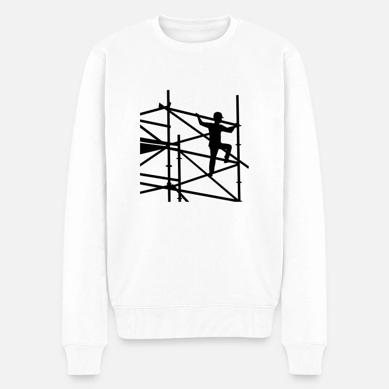 Gerüstbauer - Männer Premium Bio Pullover - Weiß
