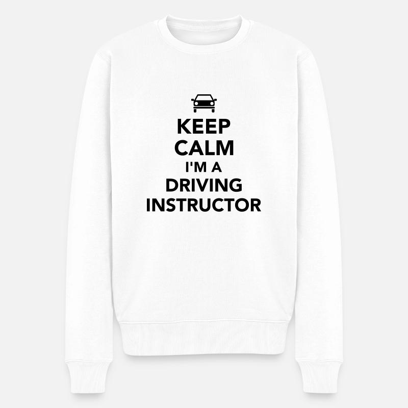 Driving instructor - Pull Premium bio Homme - blanc