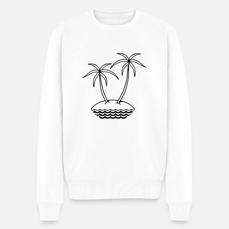 île - Pull Premium bio Homme - blanc