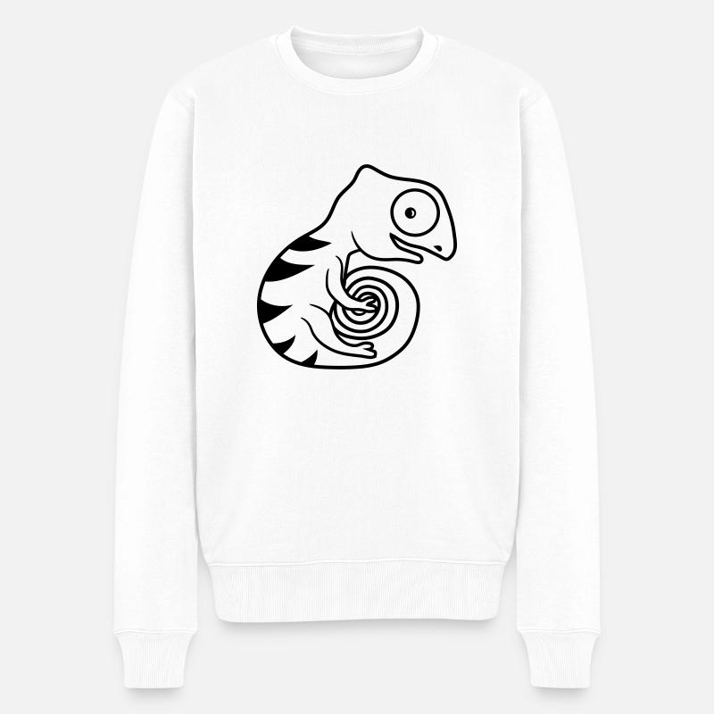 leguan chamaeleon - Pull Premium bio Homme - blanc