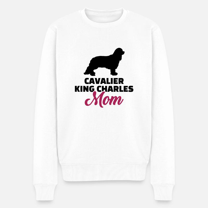 Cavalier King Charles - Pull Premium bio Homme - blanc