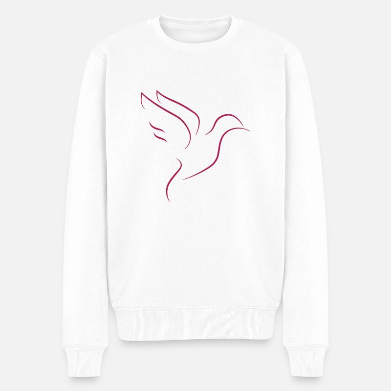 Taube - Männer Premium Bio Pullover - Weiß
