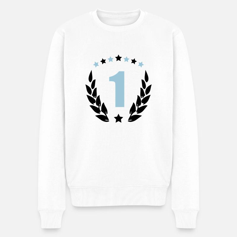 wappen 1 - Männer Premium Bio Pullover - Weiß