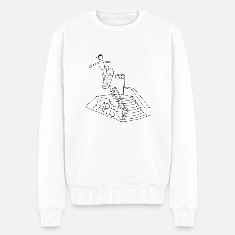 Patineur - Pull Premium bio Homme - blanc