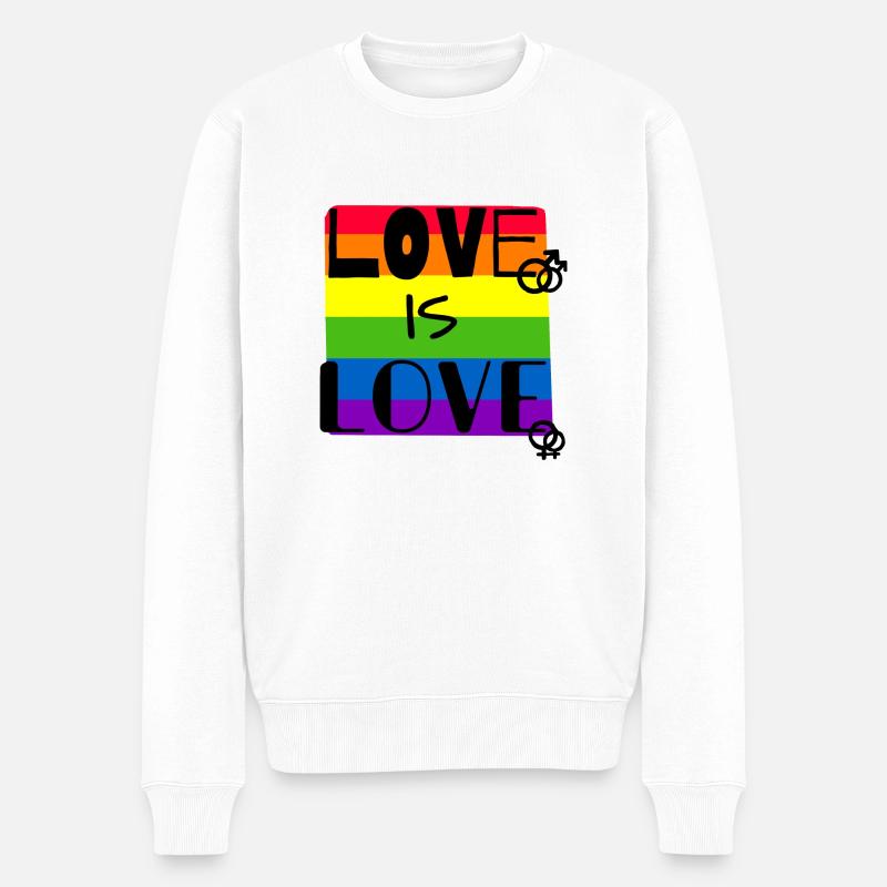 L’amour est amour - Pull Premium bio Homme - blanc