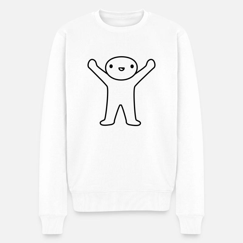 Concevoir un petit homme heureux - Pull Premium bio Homme - blanc