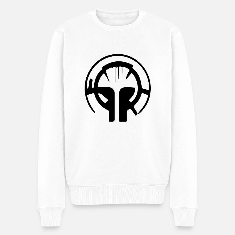 Skull - Männer Premium Bio Pullover - Weiß