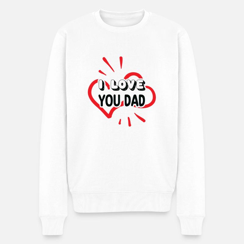Je t’aime papa - Pull Premium bio Homme - blanc