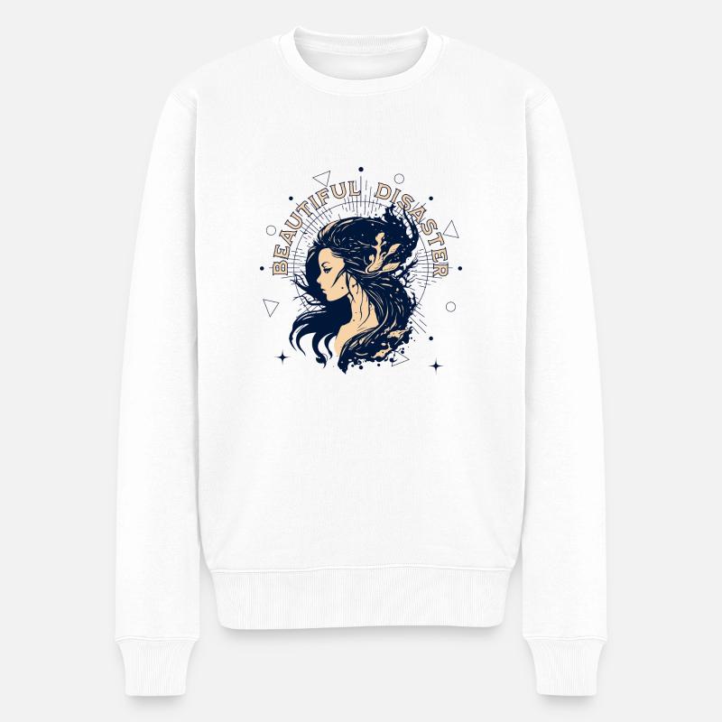 Beautiful Woman - Männer Premium Bio Pullover - Weiß