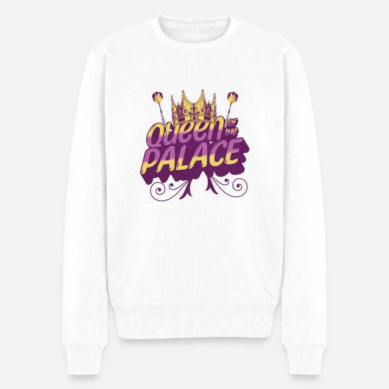 Fléchettes Reine du Palais - Pull Premium bio Homme - blanc