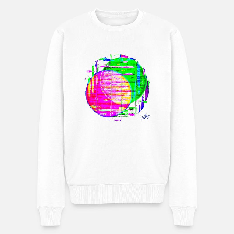 « Circle2 » par Acryl Gallery & Design - Pull Premium bio Homme - blanc