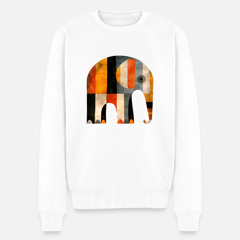 Éléphant - Pull Premium bio Homme - blanc