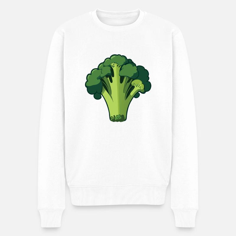 Bubatz - Legalize it - Brokkoli - Männer Premium Bio Pullover - Weiß