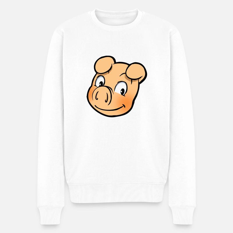 Dessin Crapoto Luc Turlan - Pull Premium bio Homme - blanc