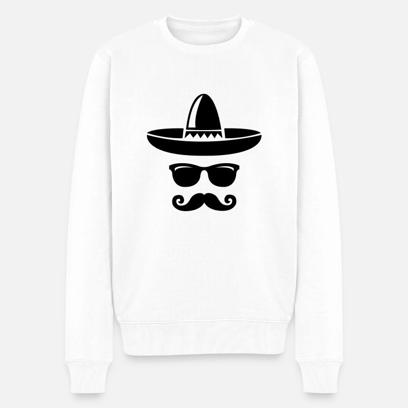 Mexicain Cool - Pull Premium bio Homme - blanc