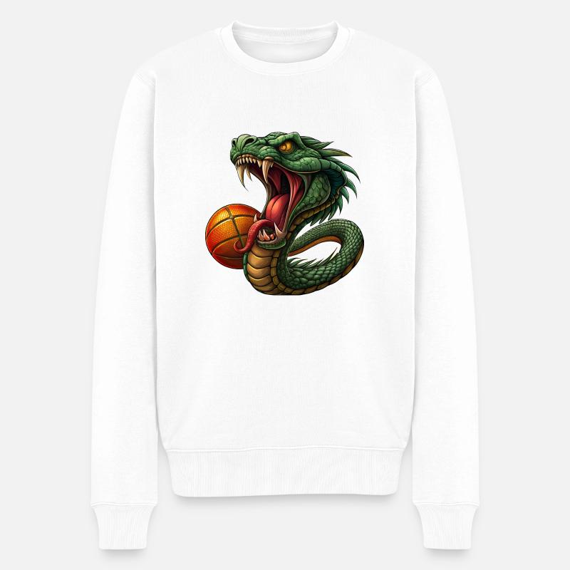 serpent avec boule - Pull Premium bio Homme - blanc