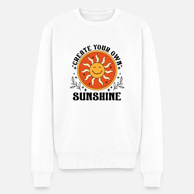 Soleil et brillance - Pull Premium bio Homme - blanc