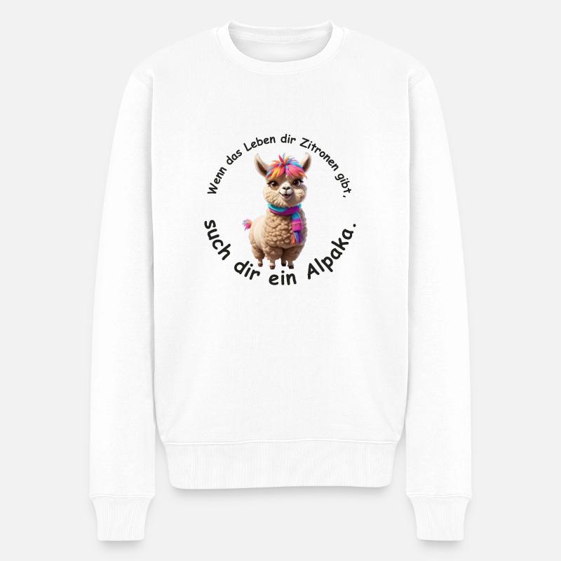 Trouver un alpaga - Pull Premium bio Homme - blanc
