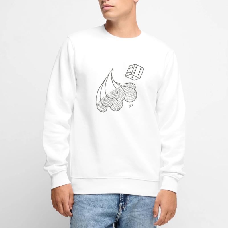 Creative patterned drops with game dice Men's Premium Organic Jumper