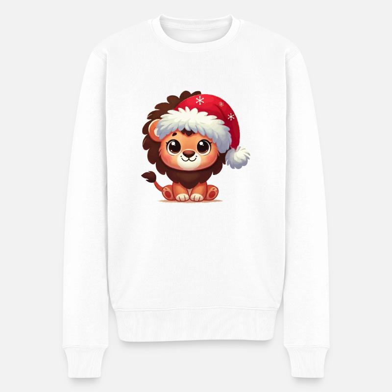 Noël Lion - Pull Premium bio Homme - blanc