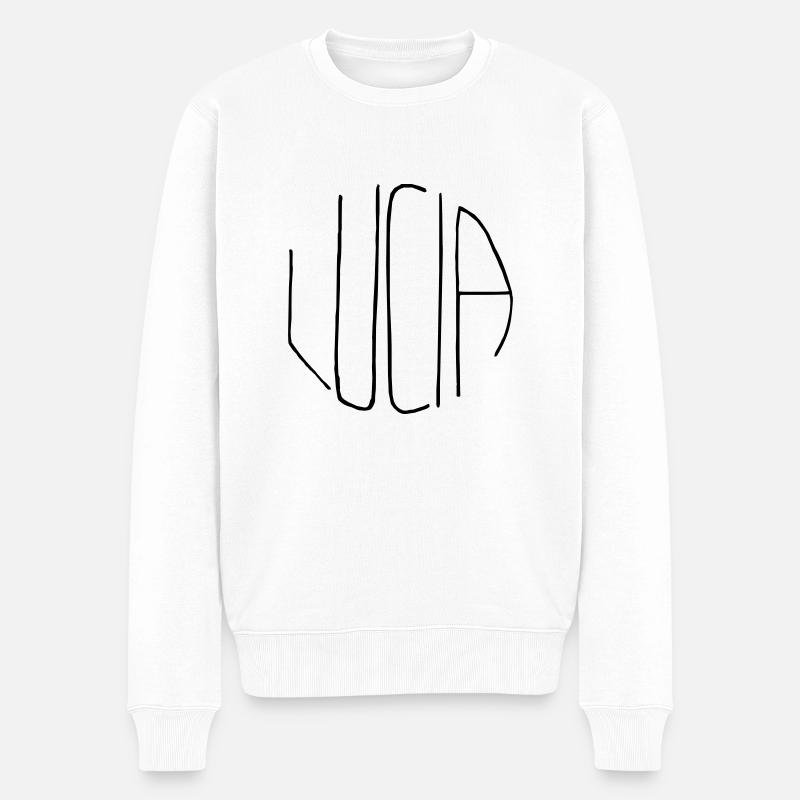 Lucia - Männer Premium Bio Pullover - Weiß