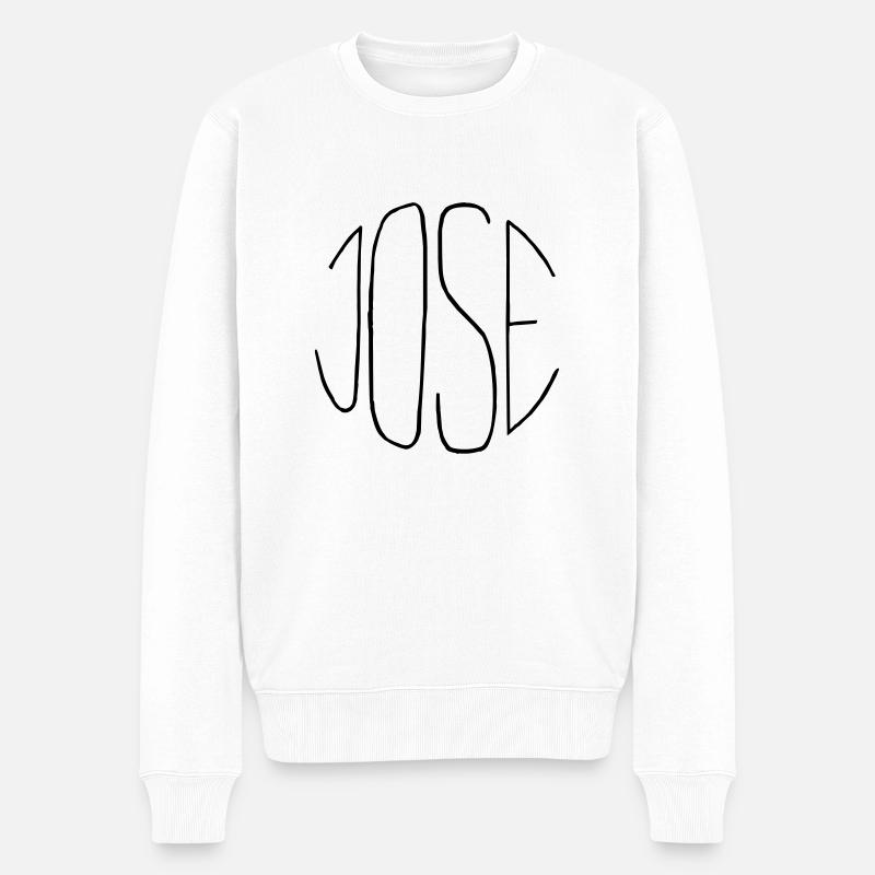 Jose - Männer Premium Bio Pullover - Weiß