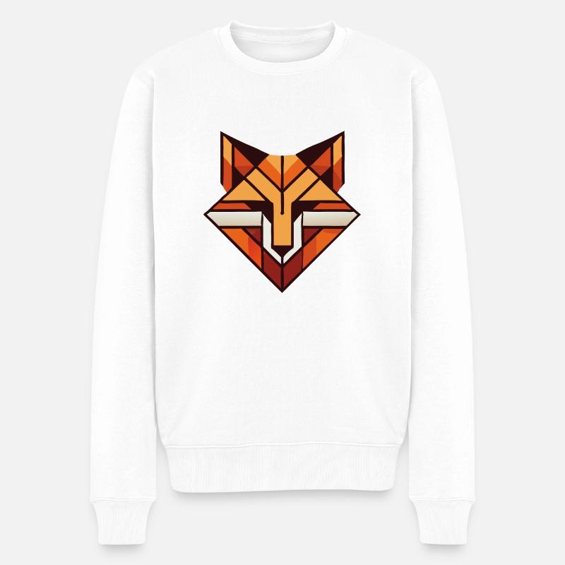Fuchs - Männer Premium Bio Pullover - Weiß