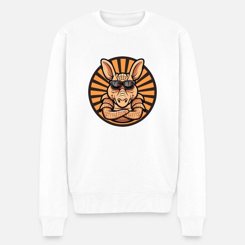 Armadillo Bande dessinée cool - Pull Premium bio Homme - blanc