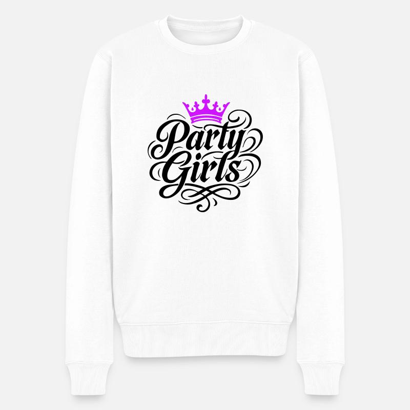 Couronne de fêtardes - Pull Premium bio Homme - blanc
