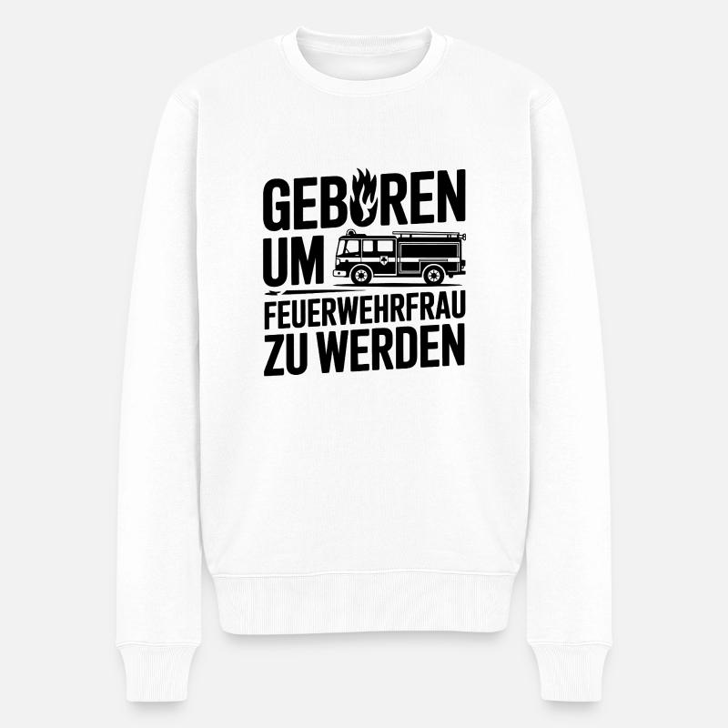 Né pour être pompier - Pull Premium bio Homme - blanc