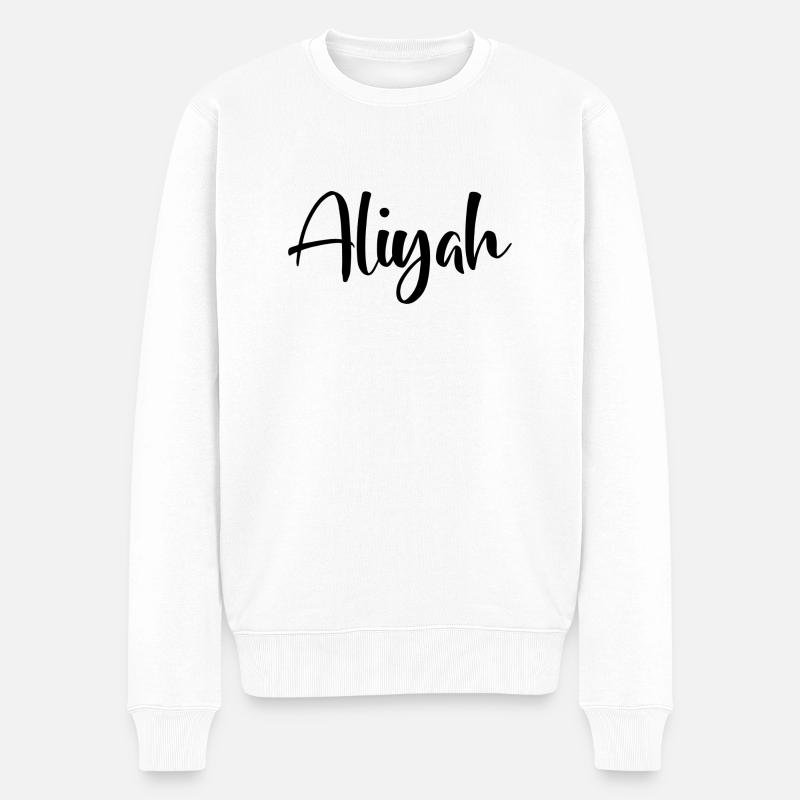 PrénomAliyah - Pull Premium bio Homme - blanc