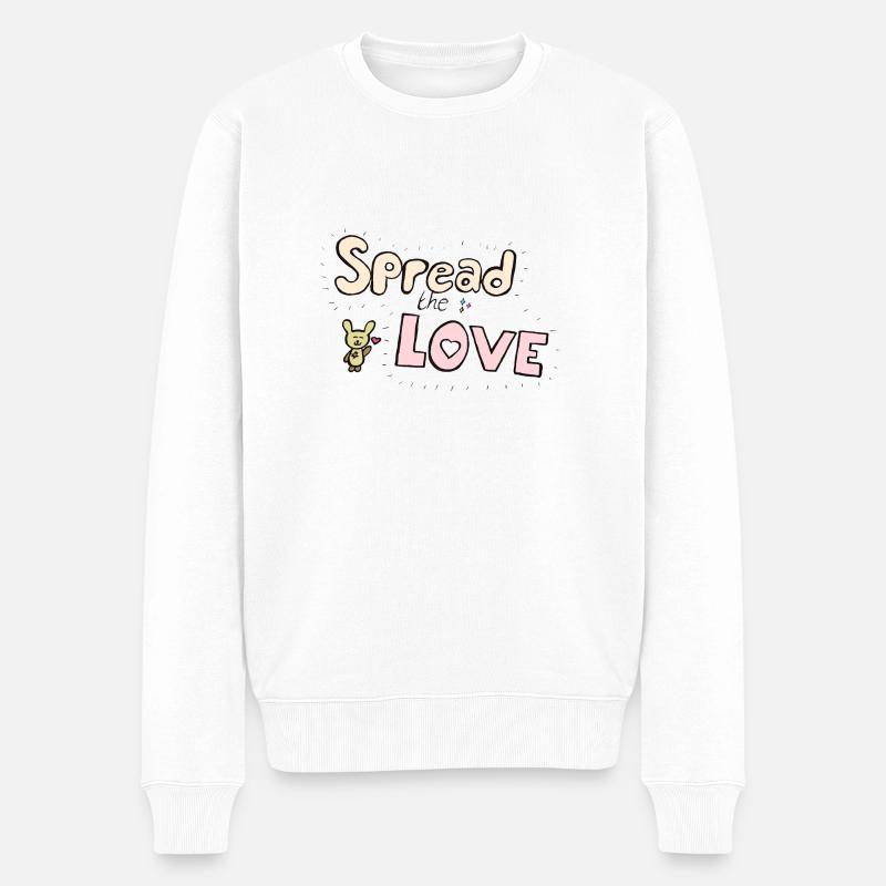 Répandre l'amour - Pull Premium bio Homme - blanc