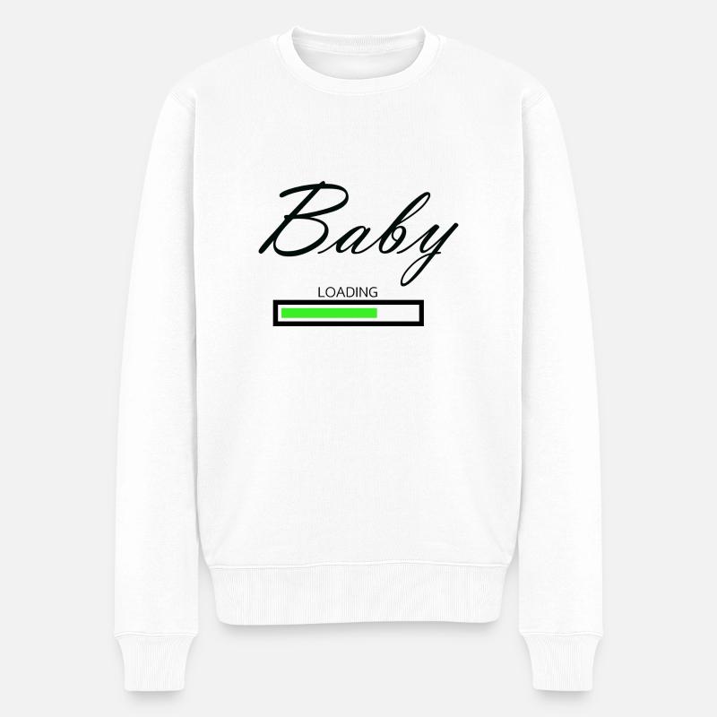 Baby is loading... - Männer Premium Bio Pullover - Weiß