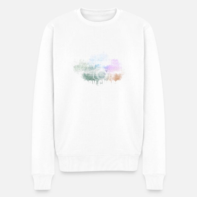 Say Cheese blanc - Pull Premium bio Homme - blanc