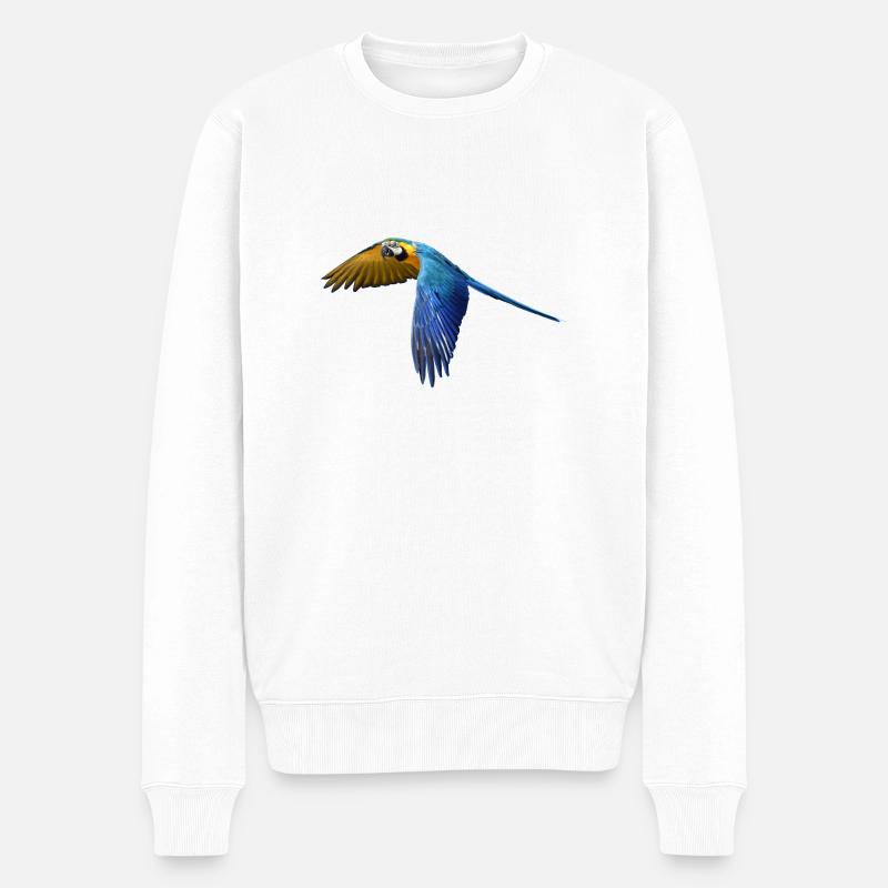perroquet perroquet oiseau vogel2 - Pull Premium bio Homme - blanc