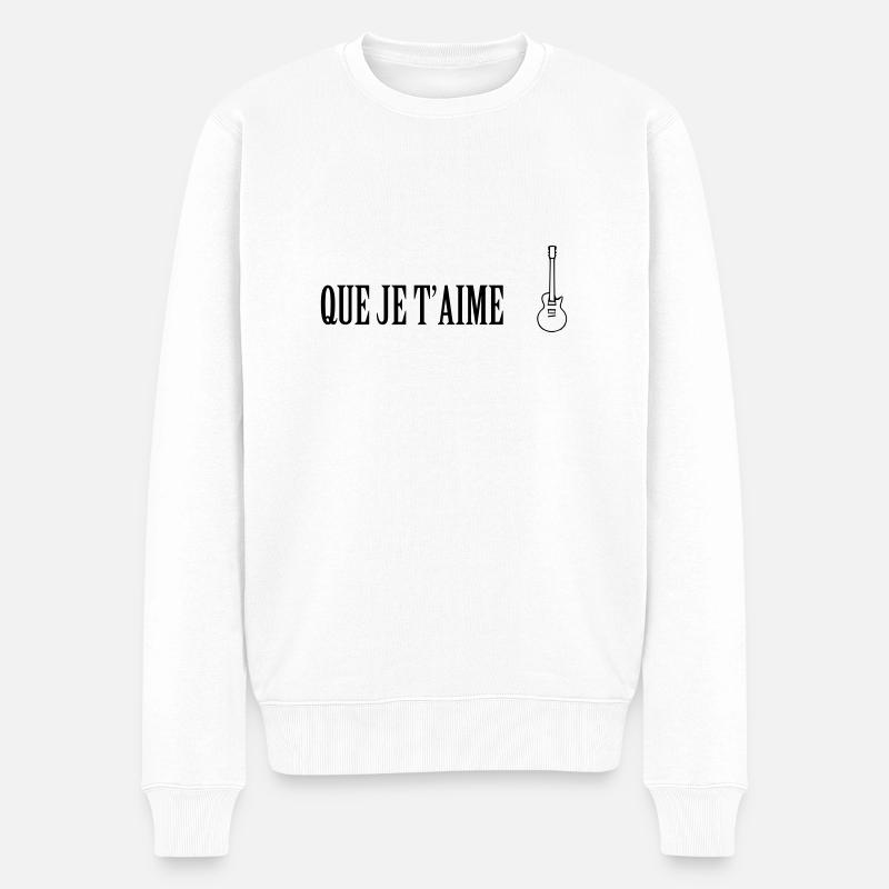 QUE JE T AIME - Pull Premium bio Homme - blanc