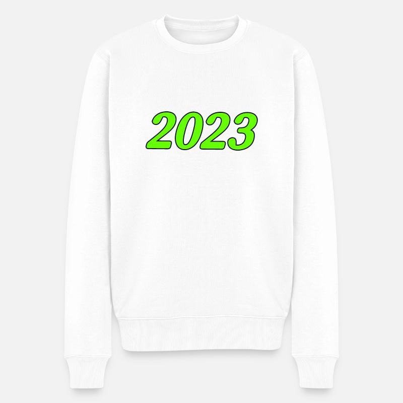 2023 - Männer Premium Bio Pullover - Weiß