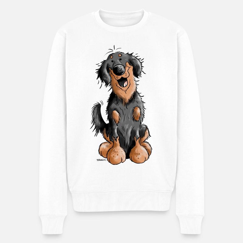 Mignon Hovawart - Pull Premium bio Homme - blanc